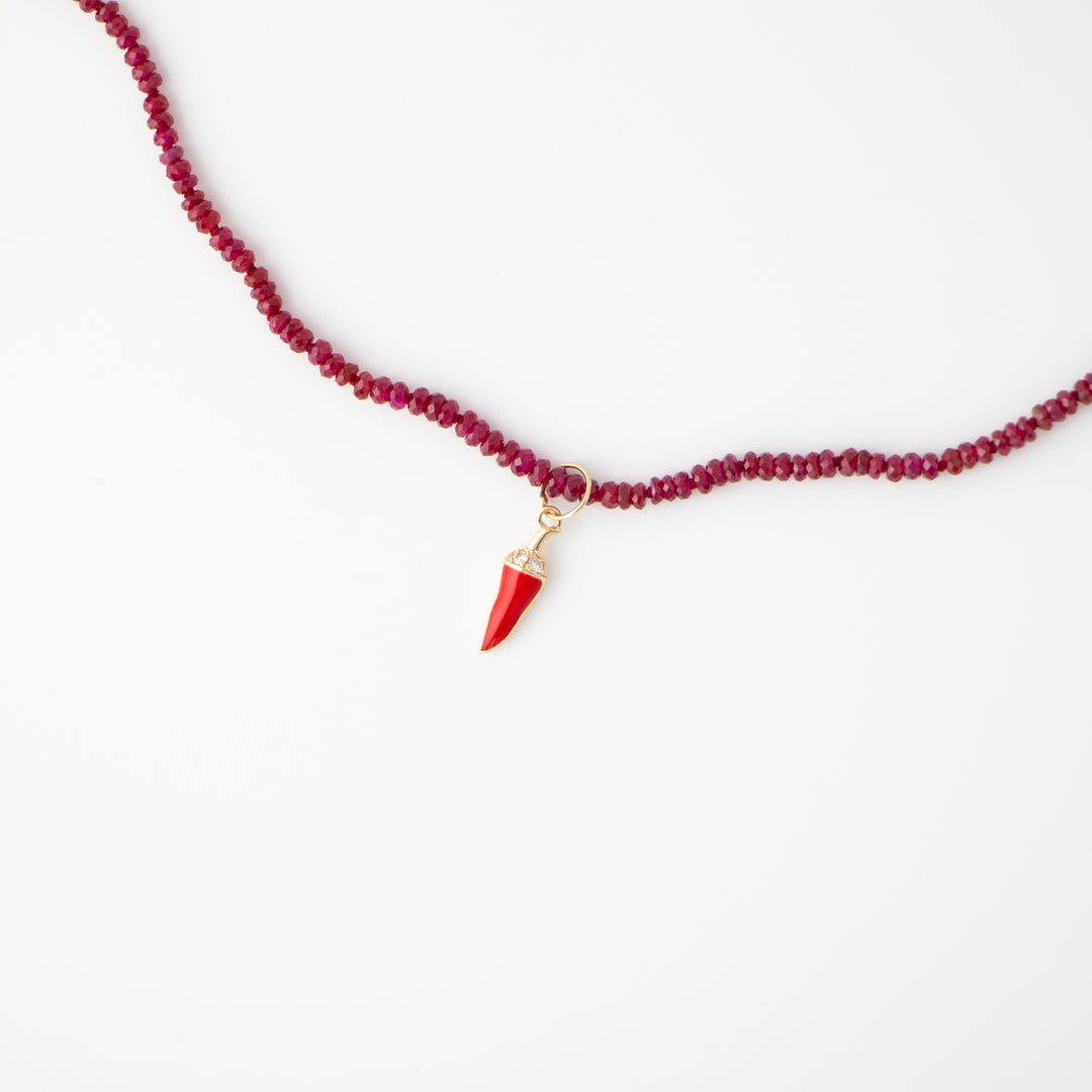 Mini — Ruby & Chilly Charm Necklace