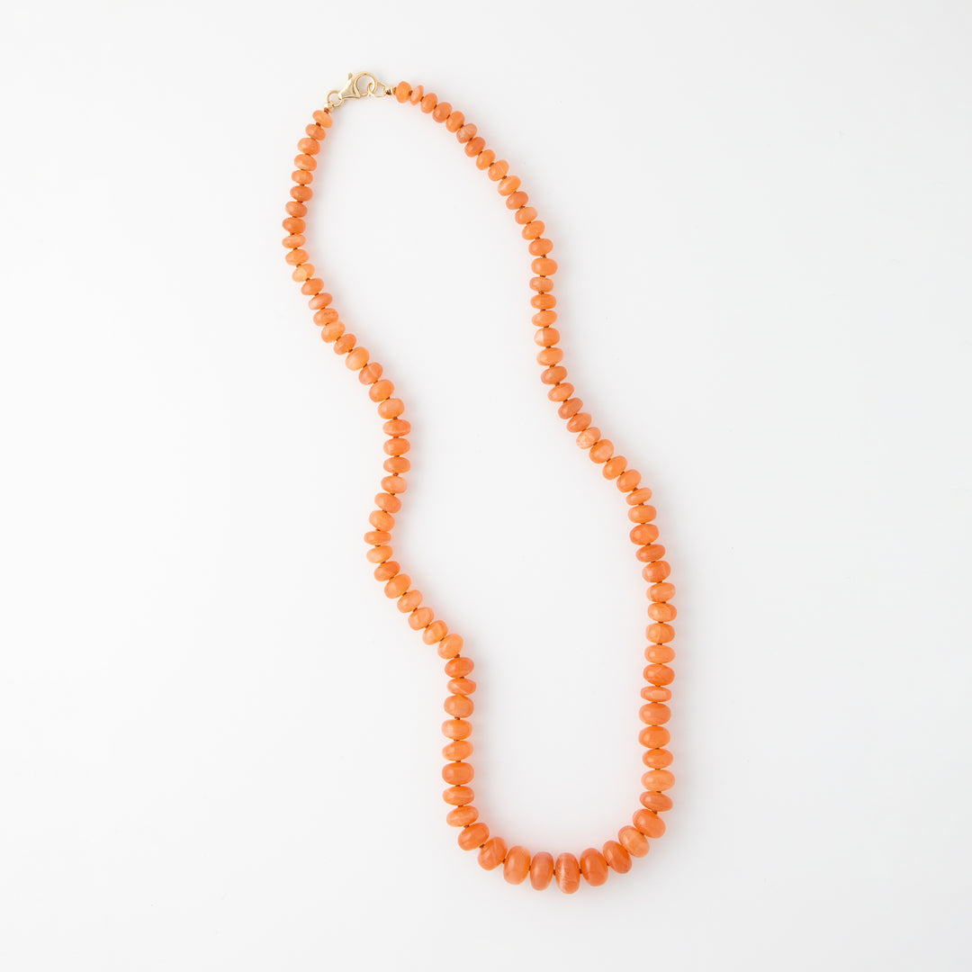 Luna Naranja — Peach Moonstone Necklace