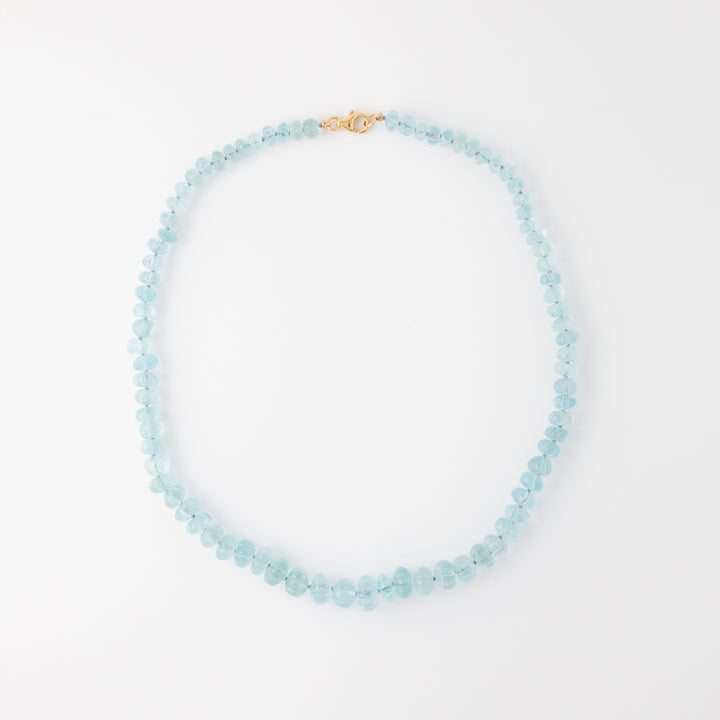 Agua — Aquamarine Pumpkin Cut Necklace