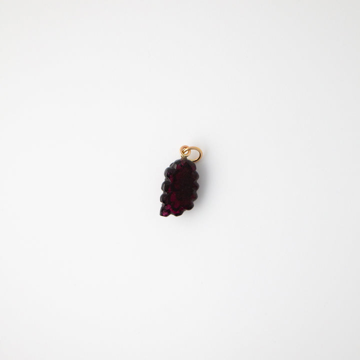 Garnet Grapes Carving with 14k gold