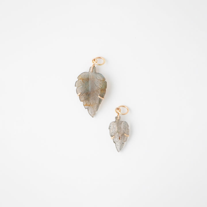 Leaves — Labradorite Carvings with 14k gold