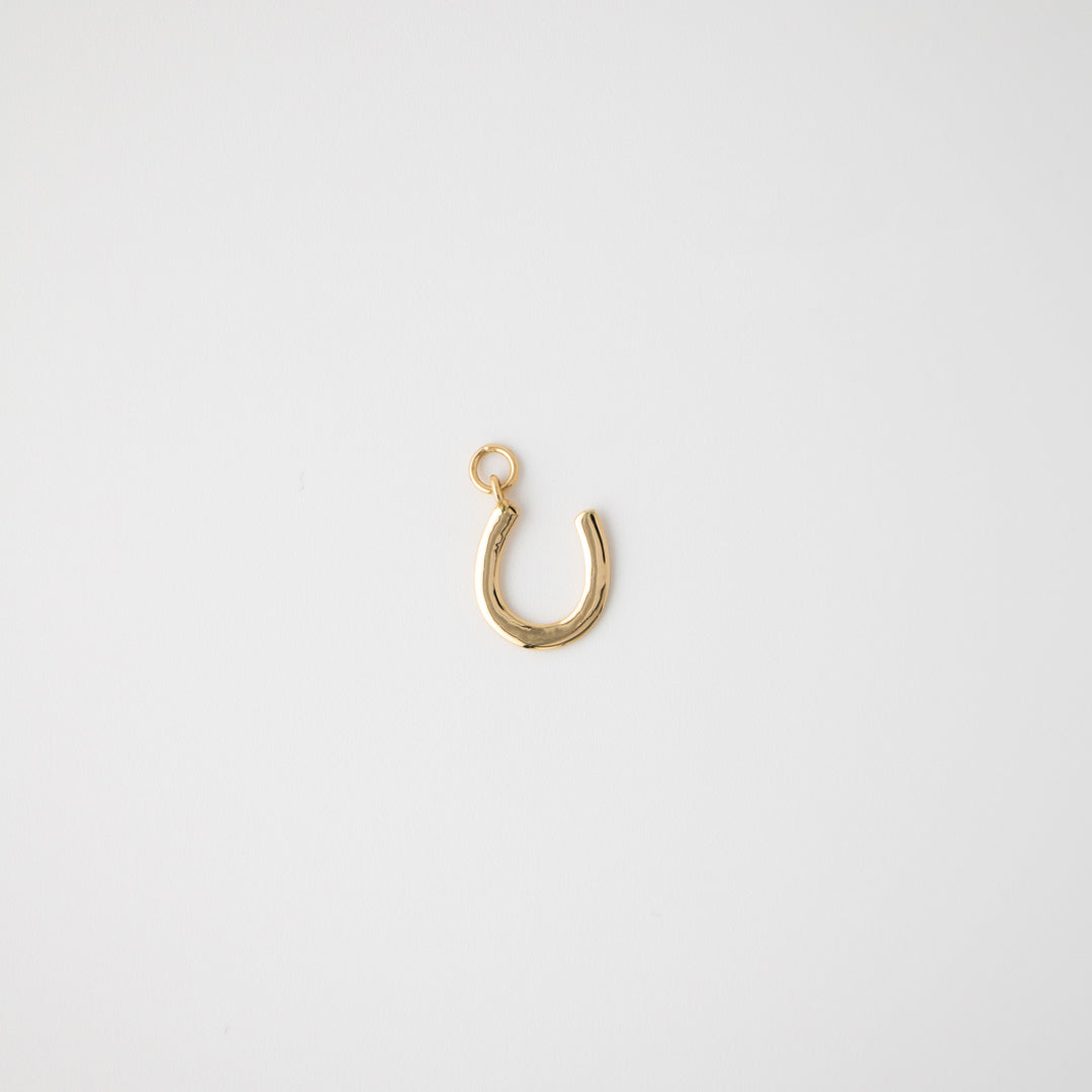 Contemporary 14k Yellow Gold Horseshoe Charm