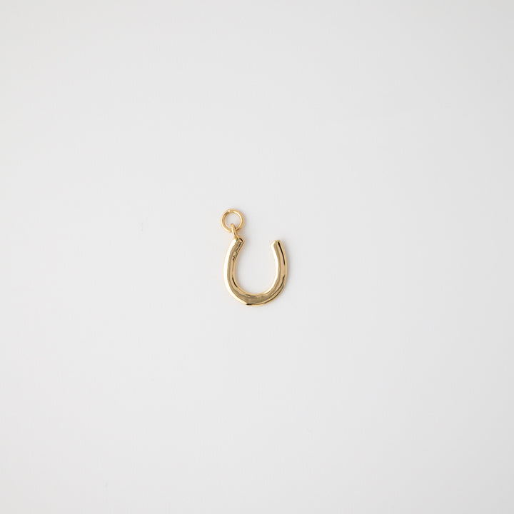 Contemporary 14k Yellow Gold Horseshoe Charm