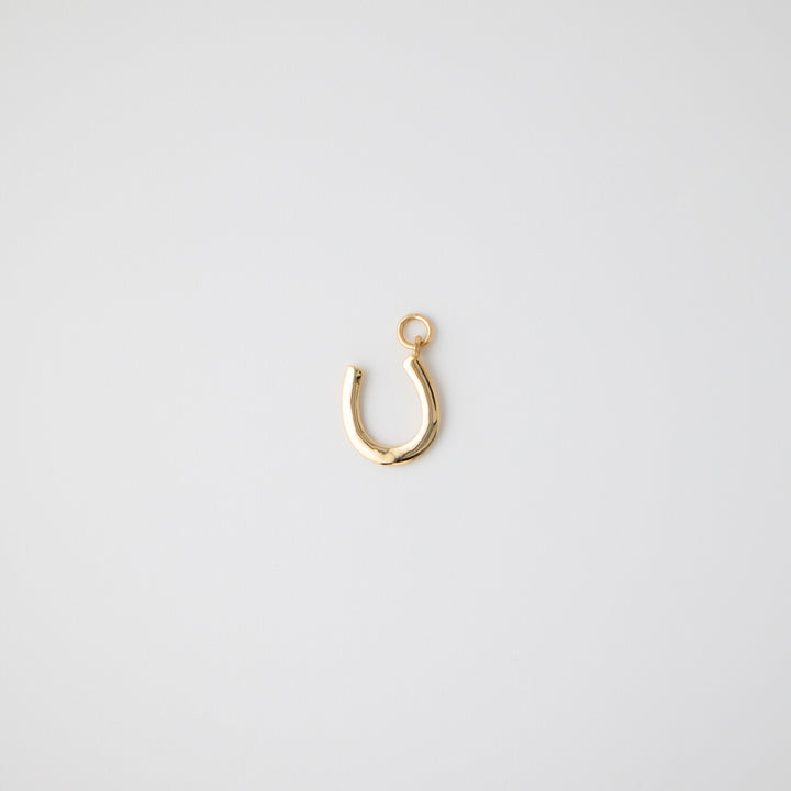 Contemporary 14k Yellow Gold Horseshoe Charm