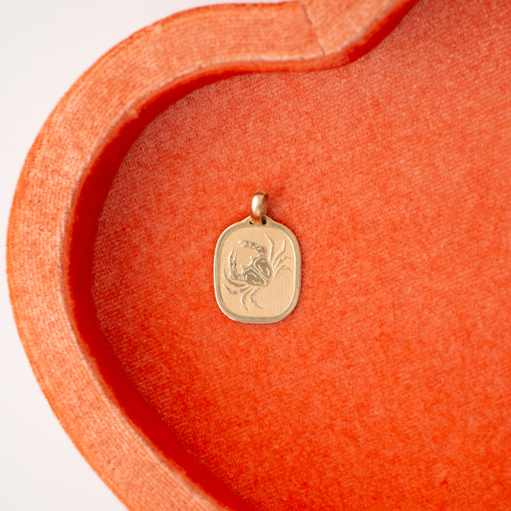 Vintage 14k Yellow Gold Cancer Charm