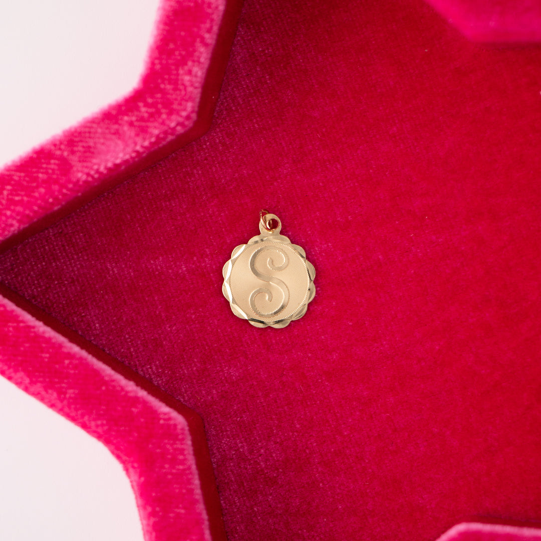 Vintage 14k Yellow Gold S Initial Charm