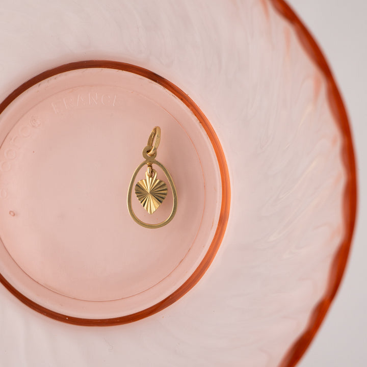 Vintage 14k Yellow Gold Heart Charm