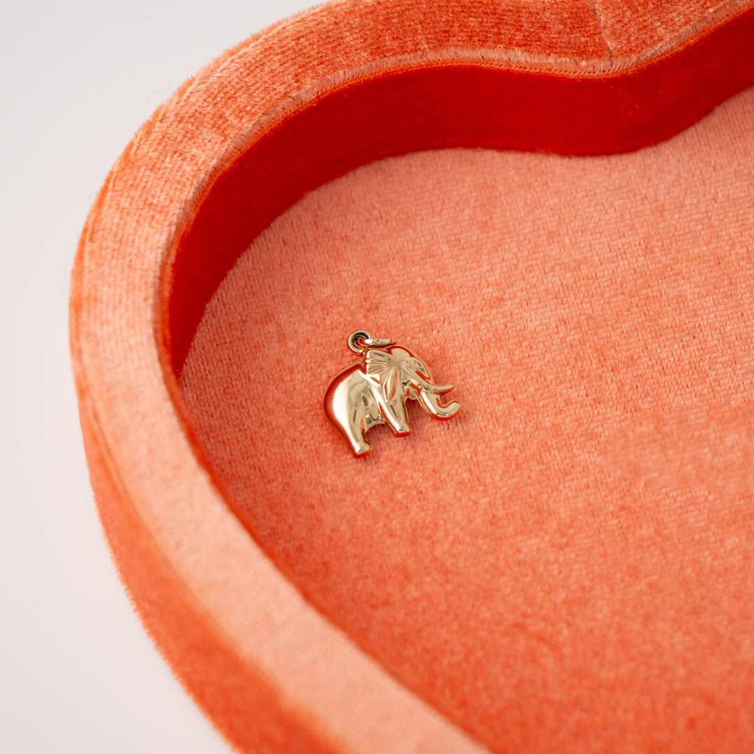 Vintage 14k Yellow Gold Puffy Elephant Charm