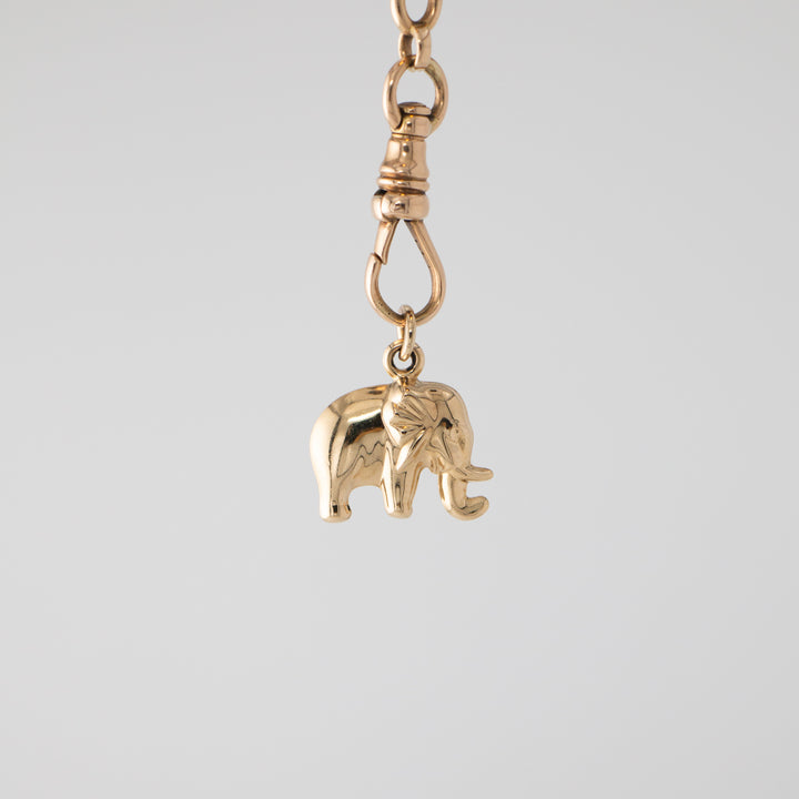 Vintage 14k Yellow Gold Puffy Elephant Charm