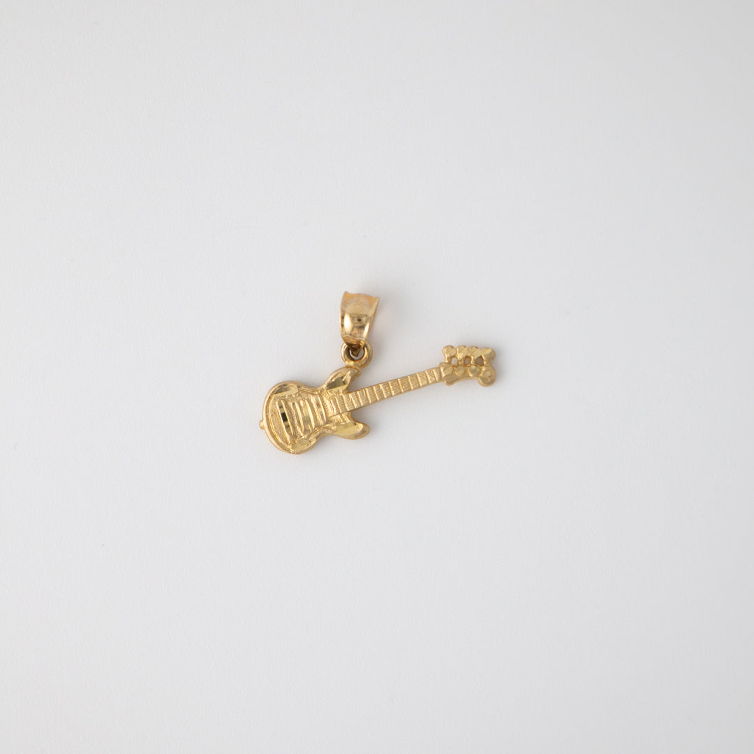 Vintage 14k Yellow Gold Guitar Charm