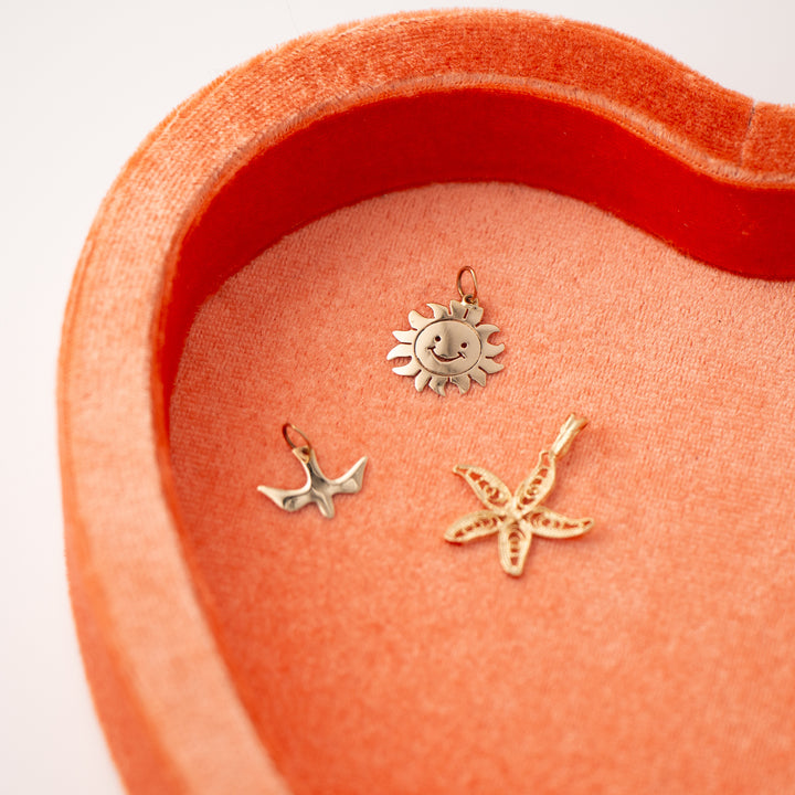 Vintage 14k Yellow Gold Charms: Let's go to the beach!