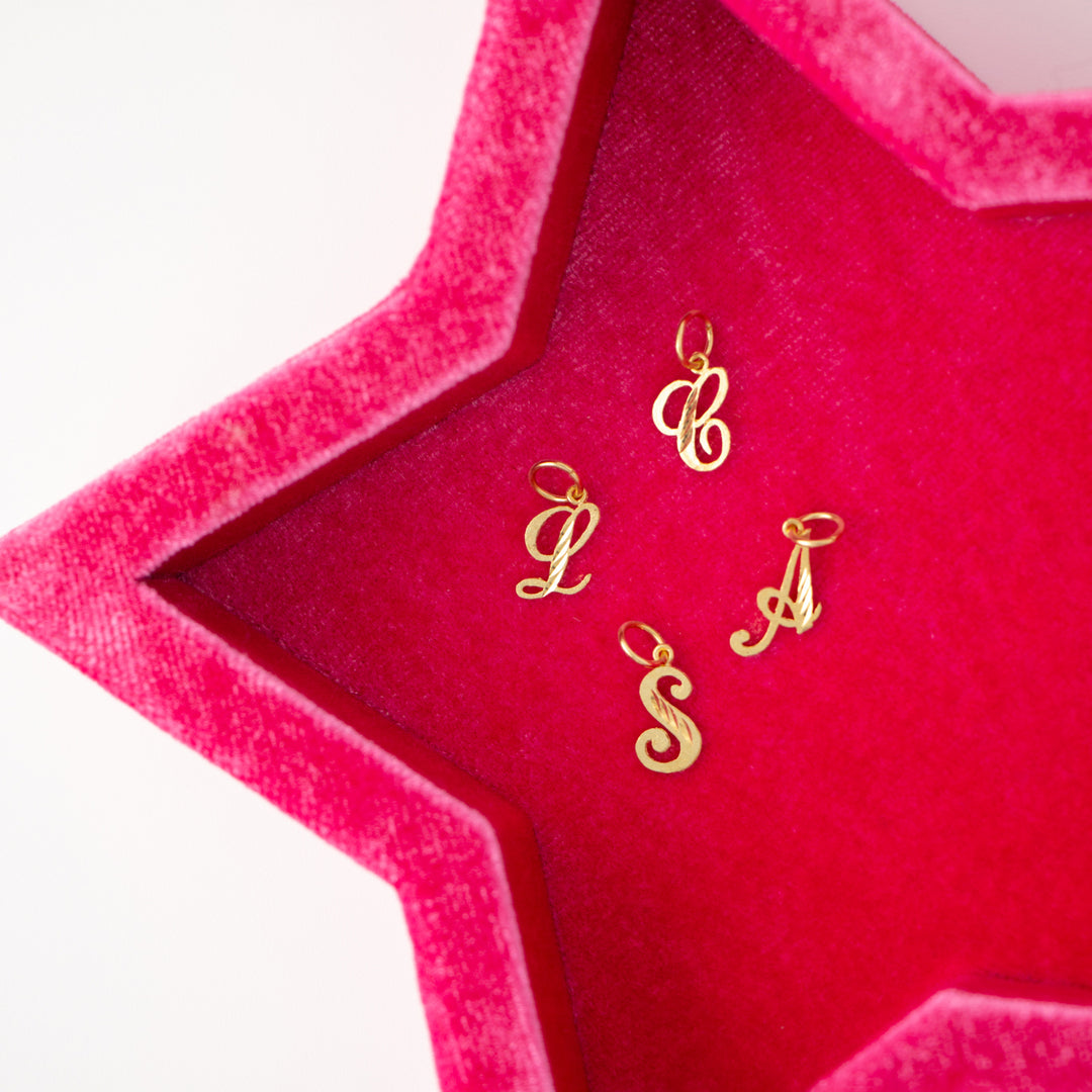 Vintage 14k Yellow Gold Initial Charms