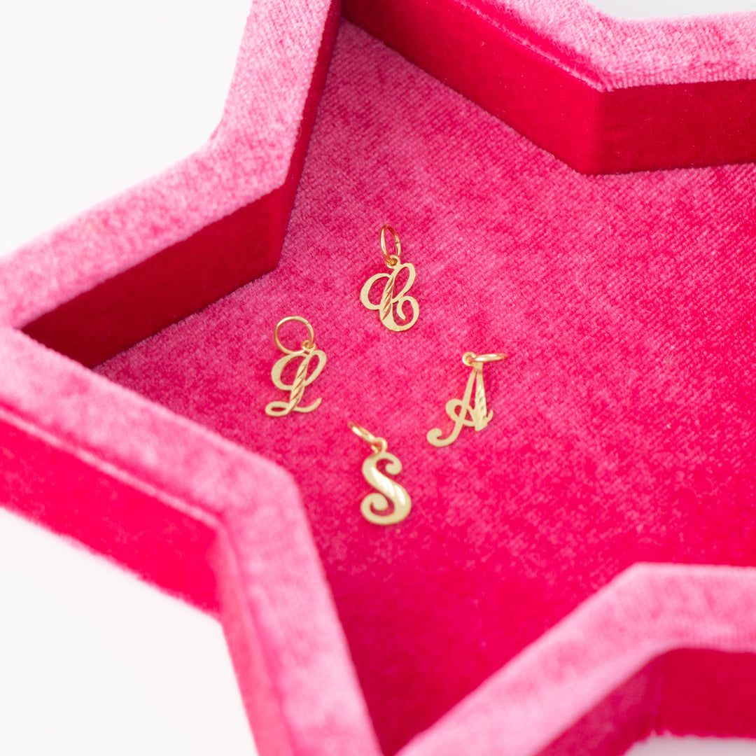 Vintage 14k Yellow Gold Initial Charms