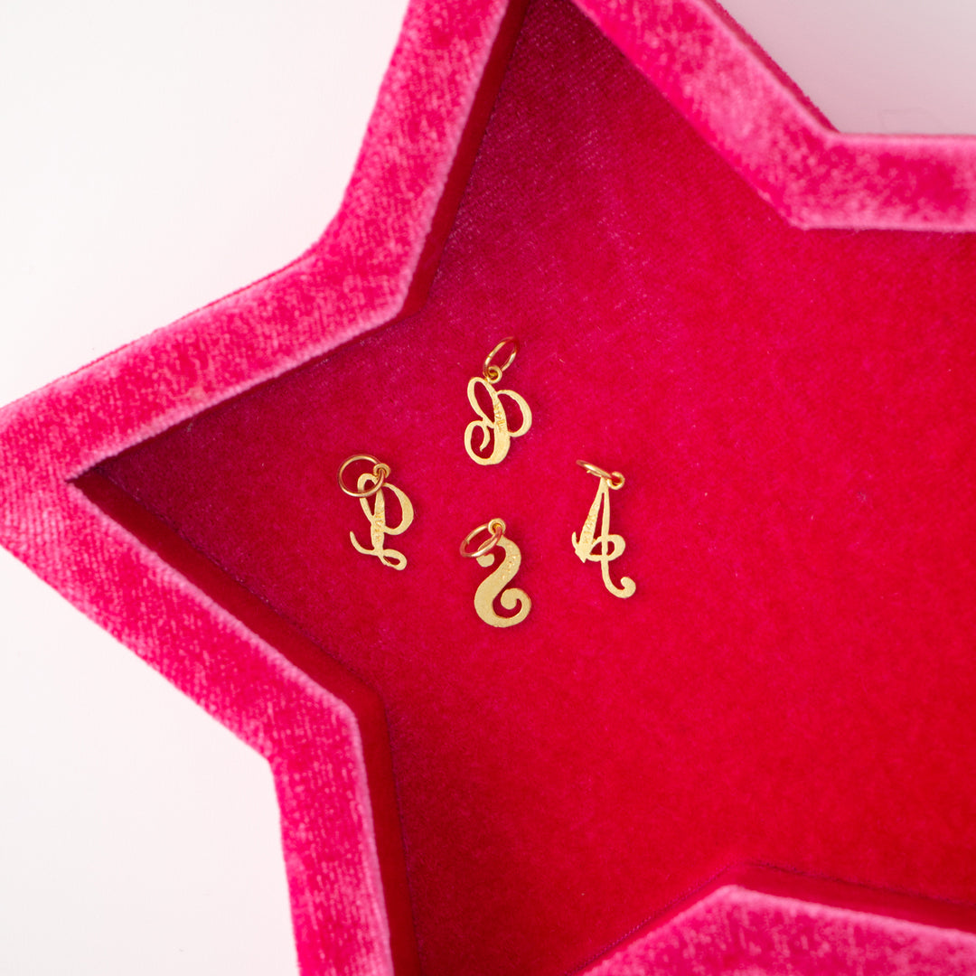 Vintage 14k Yellow Gold Initial Charms