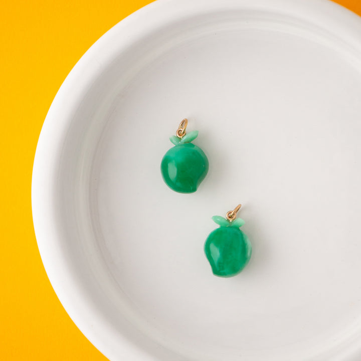 Five a Day — Mango Chrysoprase Carvings with 14k gold