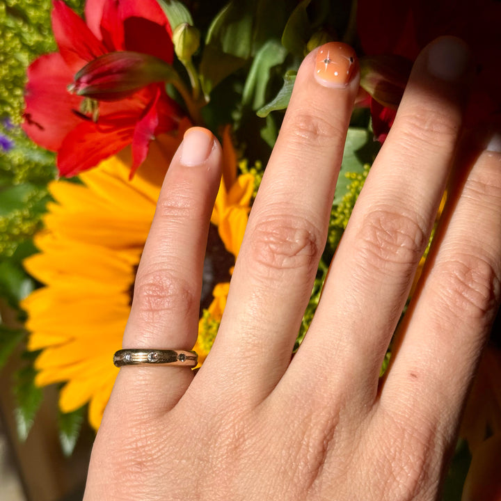 Vintage Diamond & 14k Yellow Gold Ring