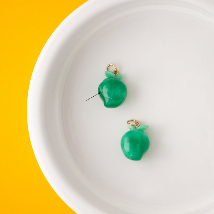Five a Day — Mango Chrysoprase Carvings with 14k gold