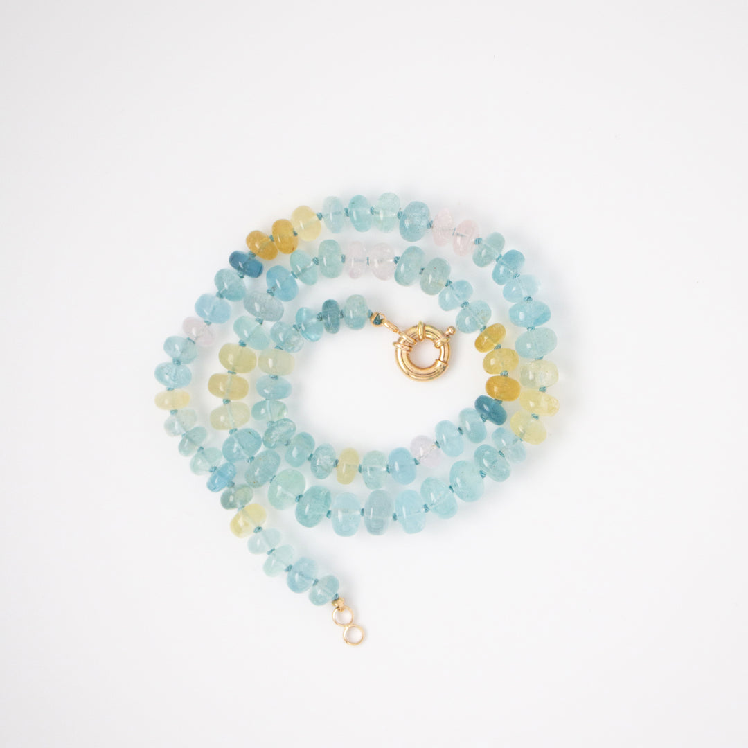 Hermosa — Mixed Gemstone Aquamarine Necklace