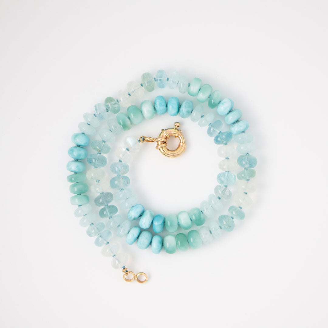 Conchal — Mixed Gemstone Aquamarine Necklace