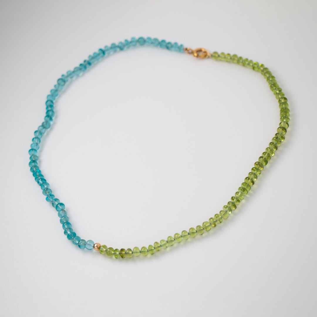 Santa Teresa — Apatite & Peridot Halfsie Necklace