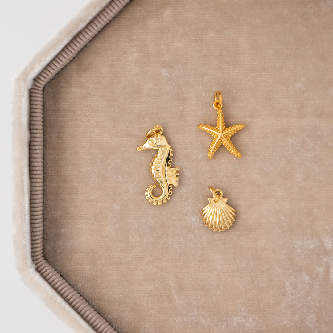 Contemporary 14k Yellow Gold Sea Creatures
