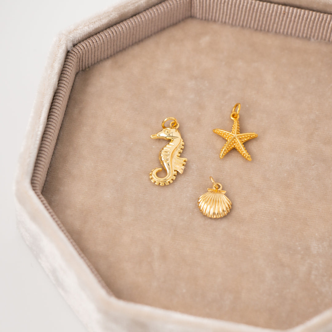 Contemporary 14k Yellow Gold Sea Creatures