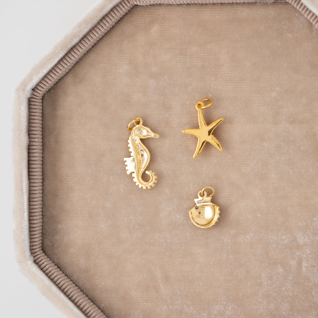 Contemporary 14k Yellow Gold Sea Creatures