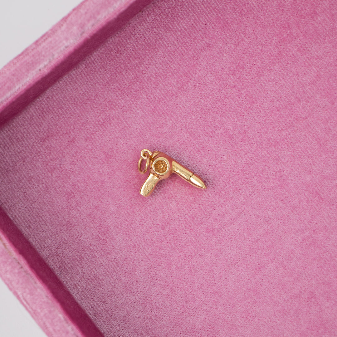 Vintage 14k Yellow Hair Dryer Charm