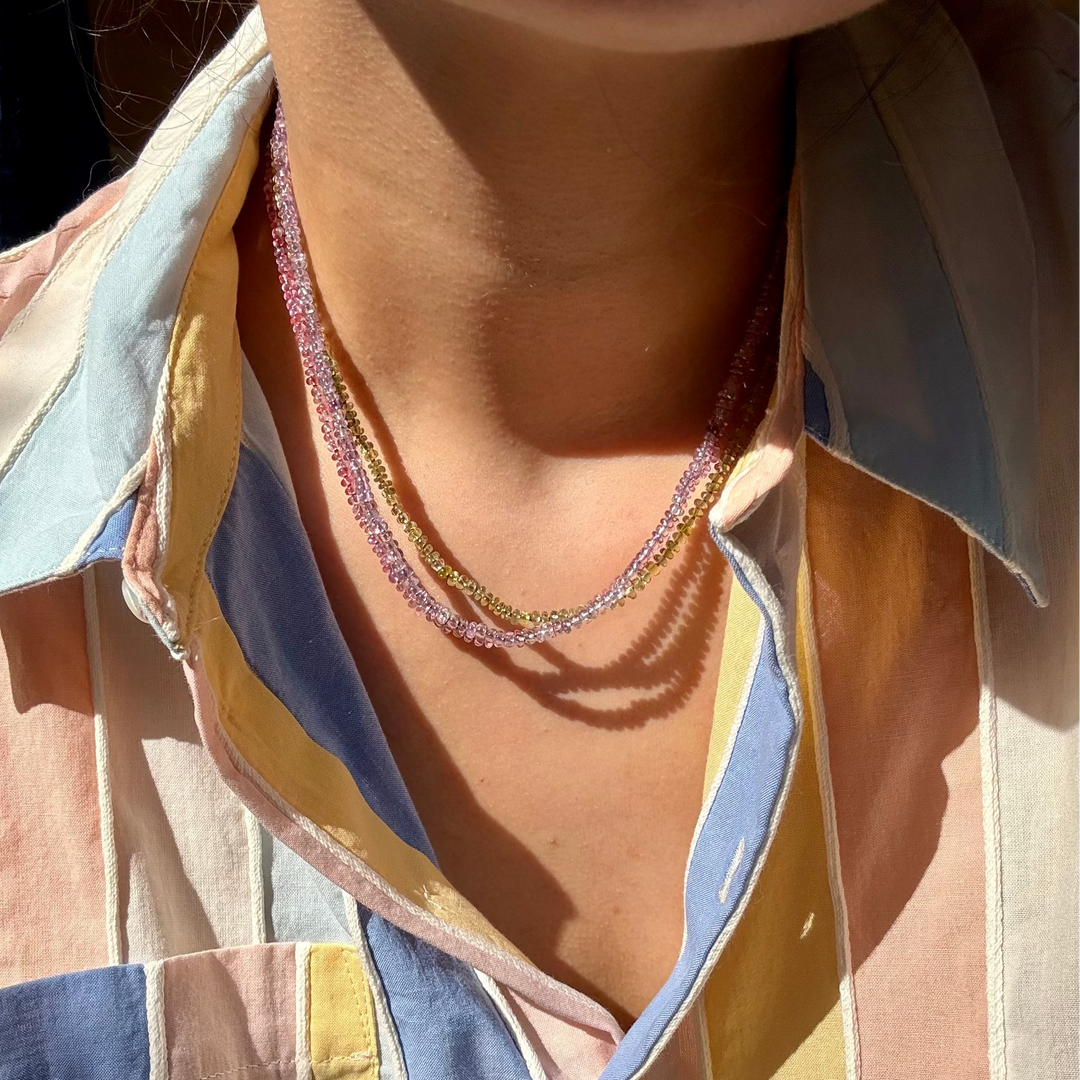 Natural Pastel Sapphire Necklaces