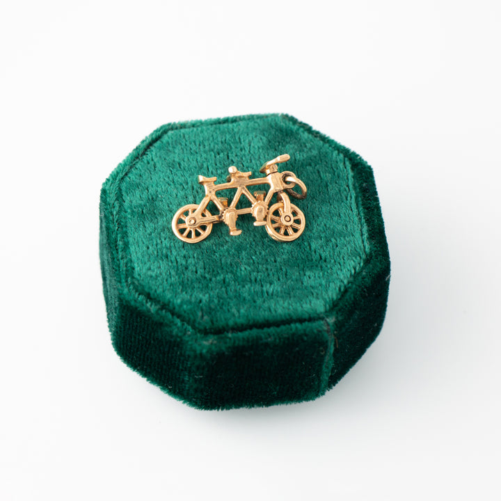 Vintage 14k Yellow Gold Tandem Bicycle Articulated Charm