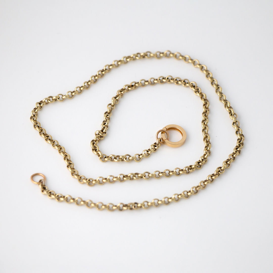 Vintage 10k Yellow Gold Chain with 14k gold Charm Connector