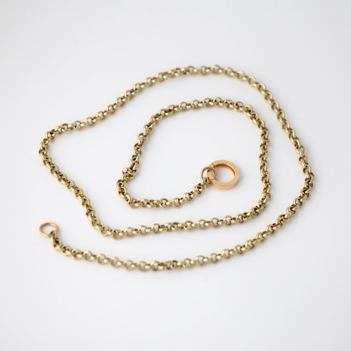 Vintage 10k Yellow Gold Chain with 14k gold Charm Connector