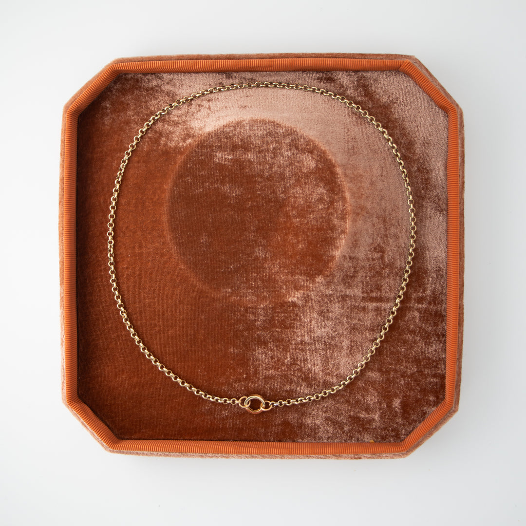 Vintage 10k Yellow Gold Chain with 14k gold Charm Connector