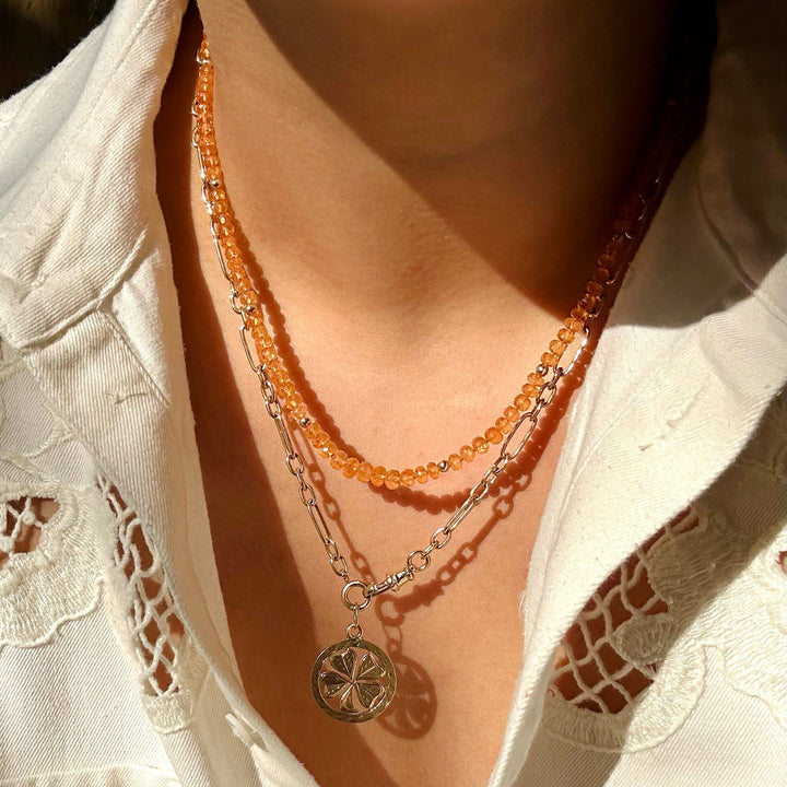 Tamara — Mandarin Garnet Necklace