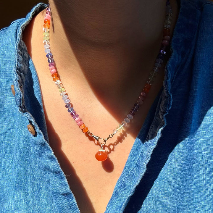 Five a Day — Persimmons Carnelian & Chrysoprase Carvings with 14k gold