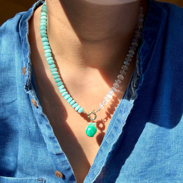 Five a Day — Mango Chrysoprase Carvings with 14k gold