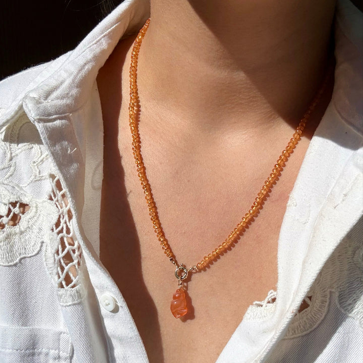 Sea Shells — Carnelian Carvings with 14k gold