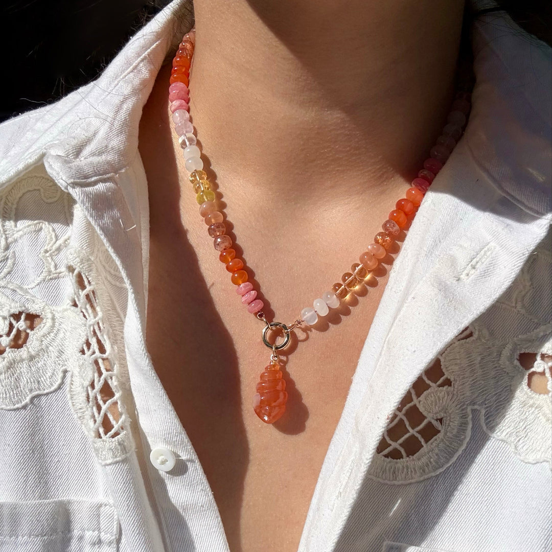 Sea Shells — Carnelian Carvings with 14k gold