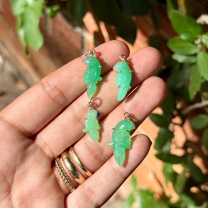 [New] Pericos — Chrysoprase Carvings with 14k gold