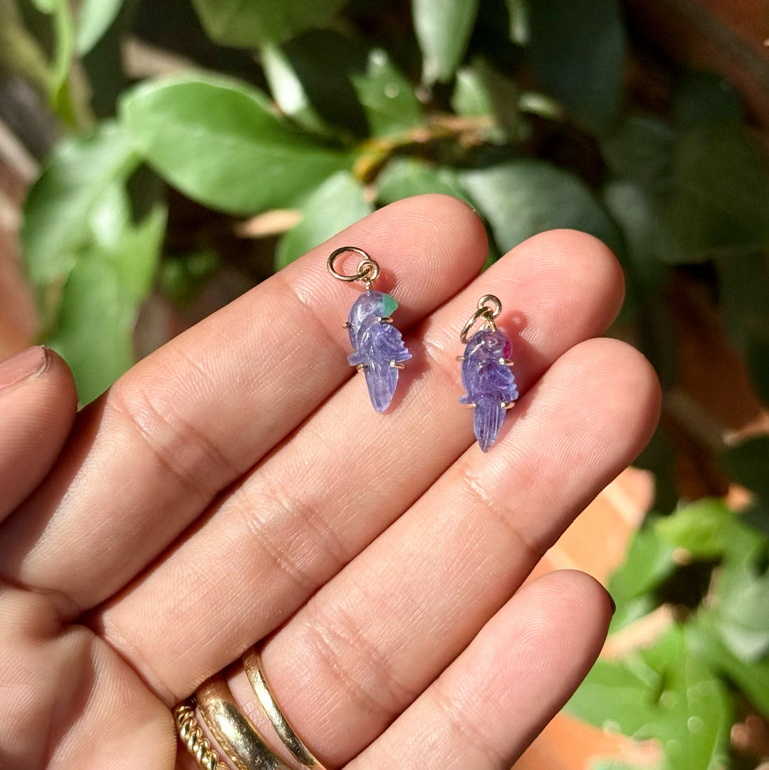 [New] Pericos — Tanzanite Carvings with 14k gold