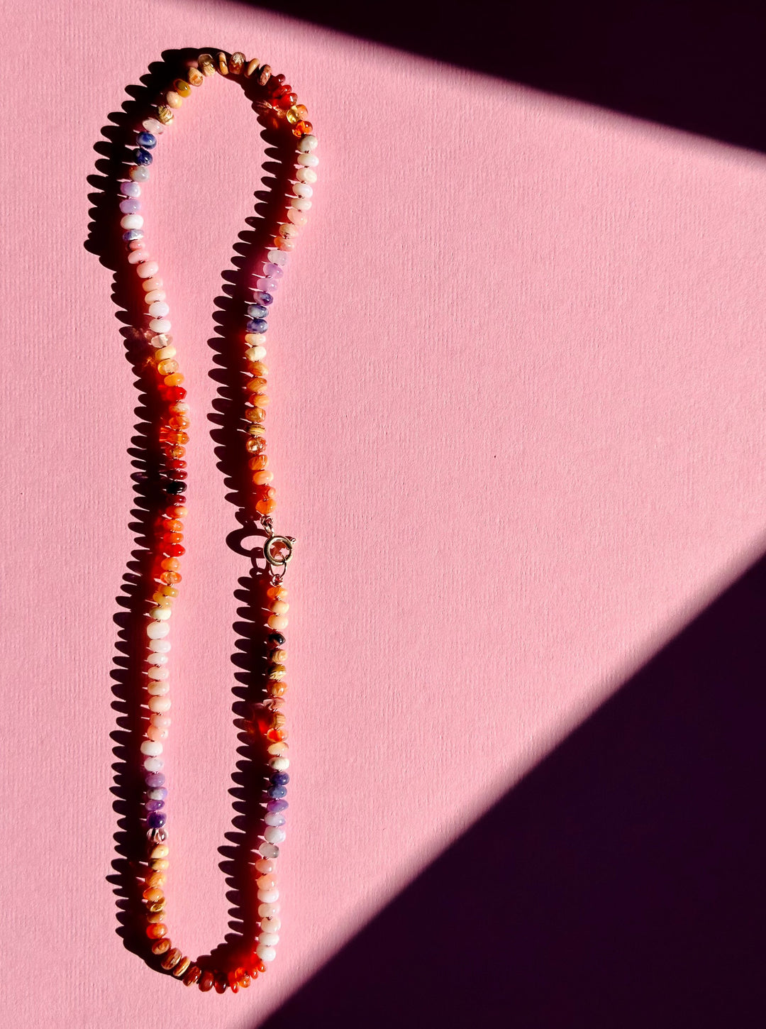 Florence — Pink, Orange & Purple Opal Necklace