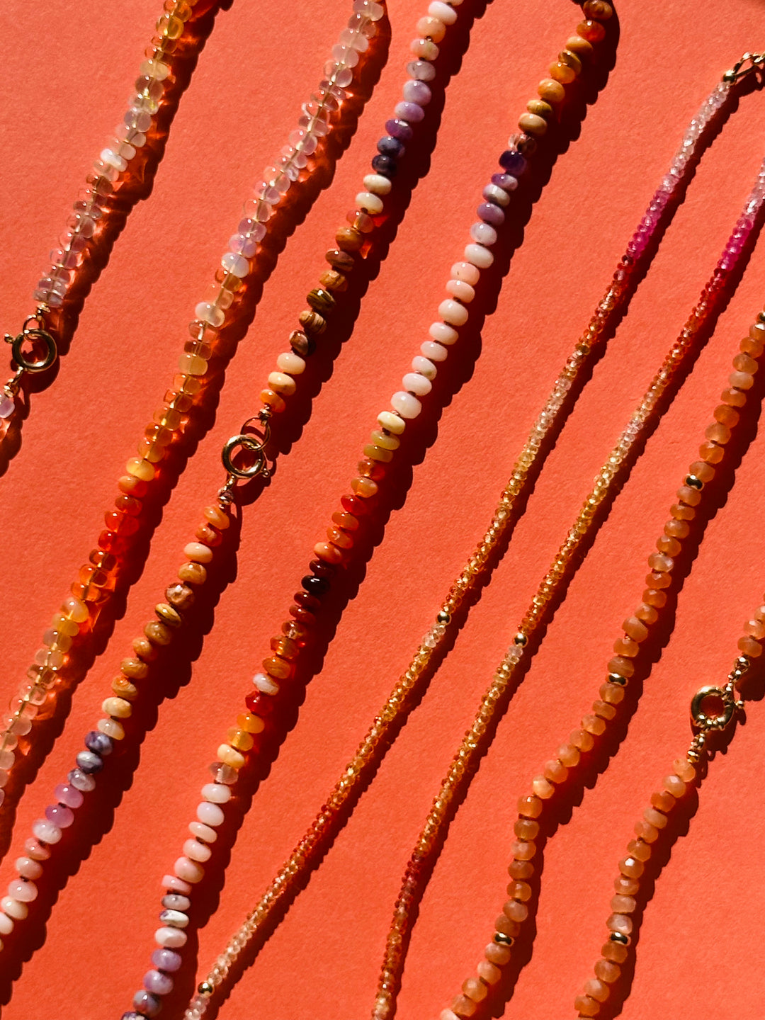 Florence — Pink, Orange & Purple Opal Necklace