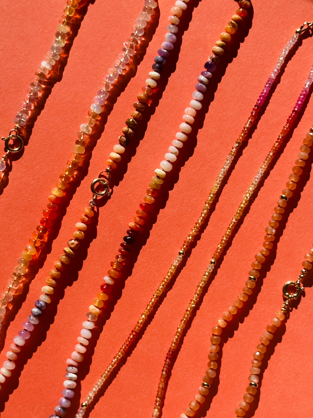 Playa Conchal — Peach Moonstone Necklace