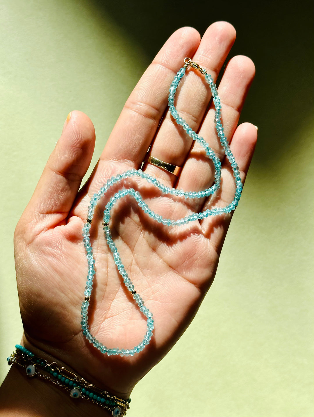 Emilia — Mini Lapis Lazuli and Apatite Necklaces