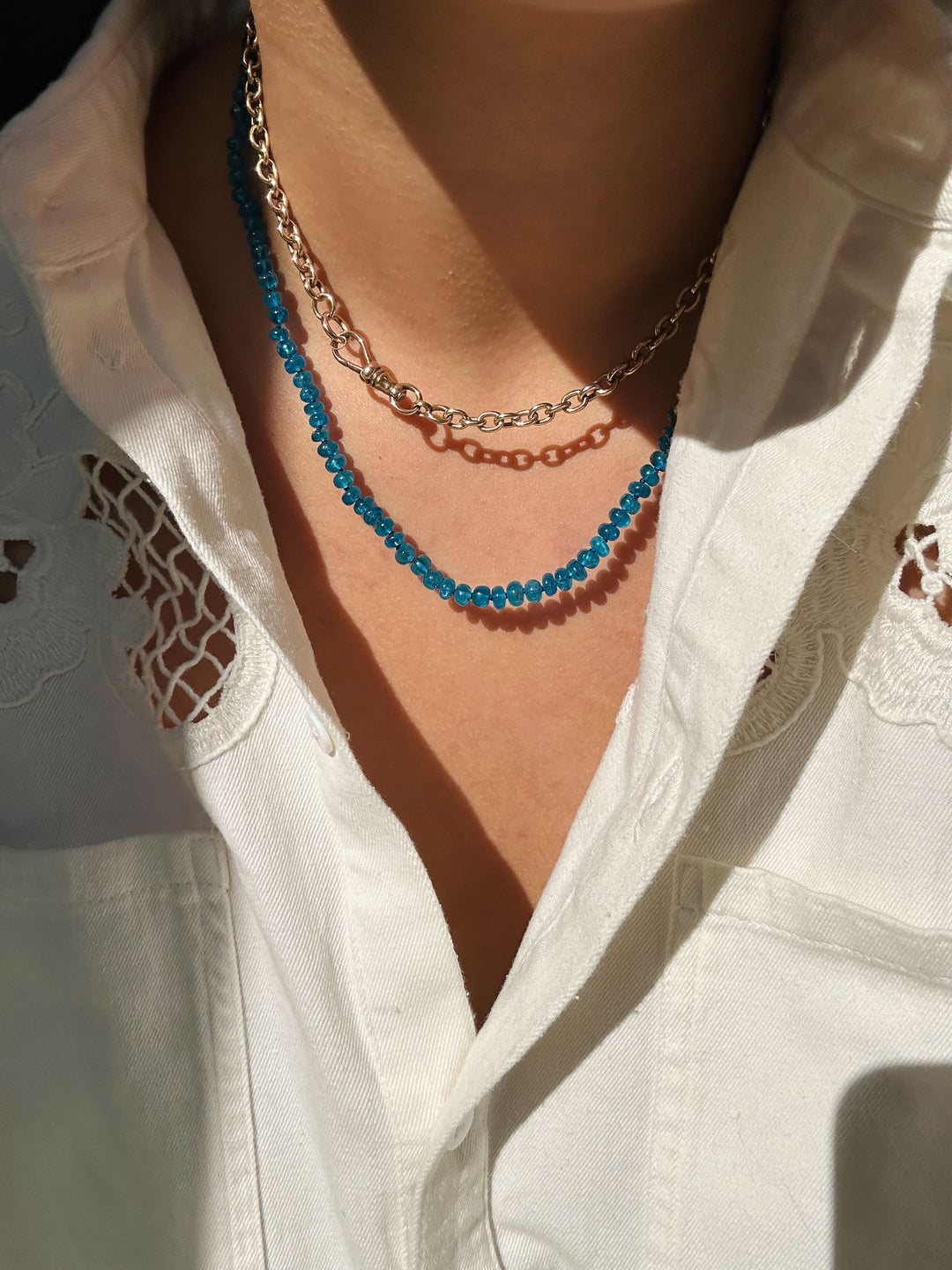 Monica — Neon Apatite Necklace