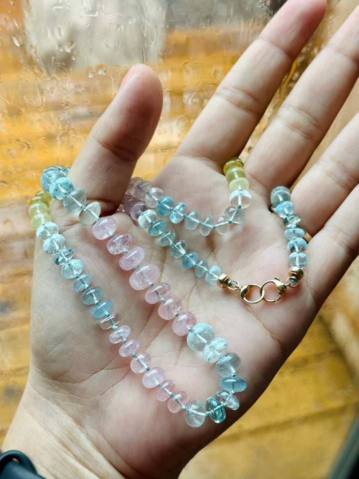 Primavera — Aquamarine, Beryl & Morganite Necklace