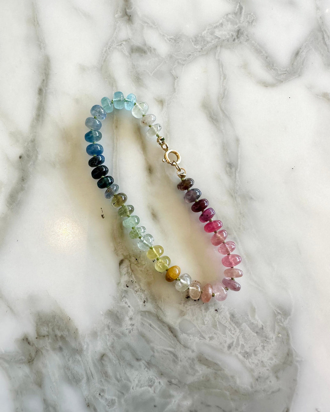 Eli — Sapphire, Aquamarine, & Morganite Bracelet